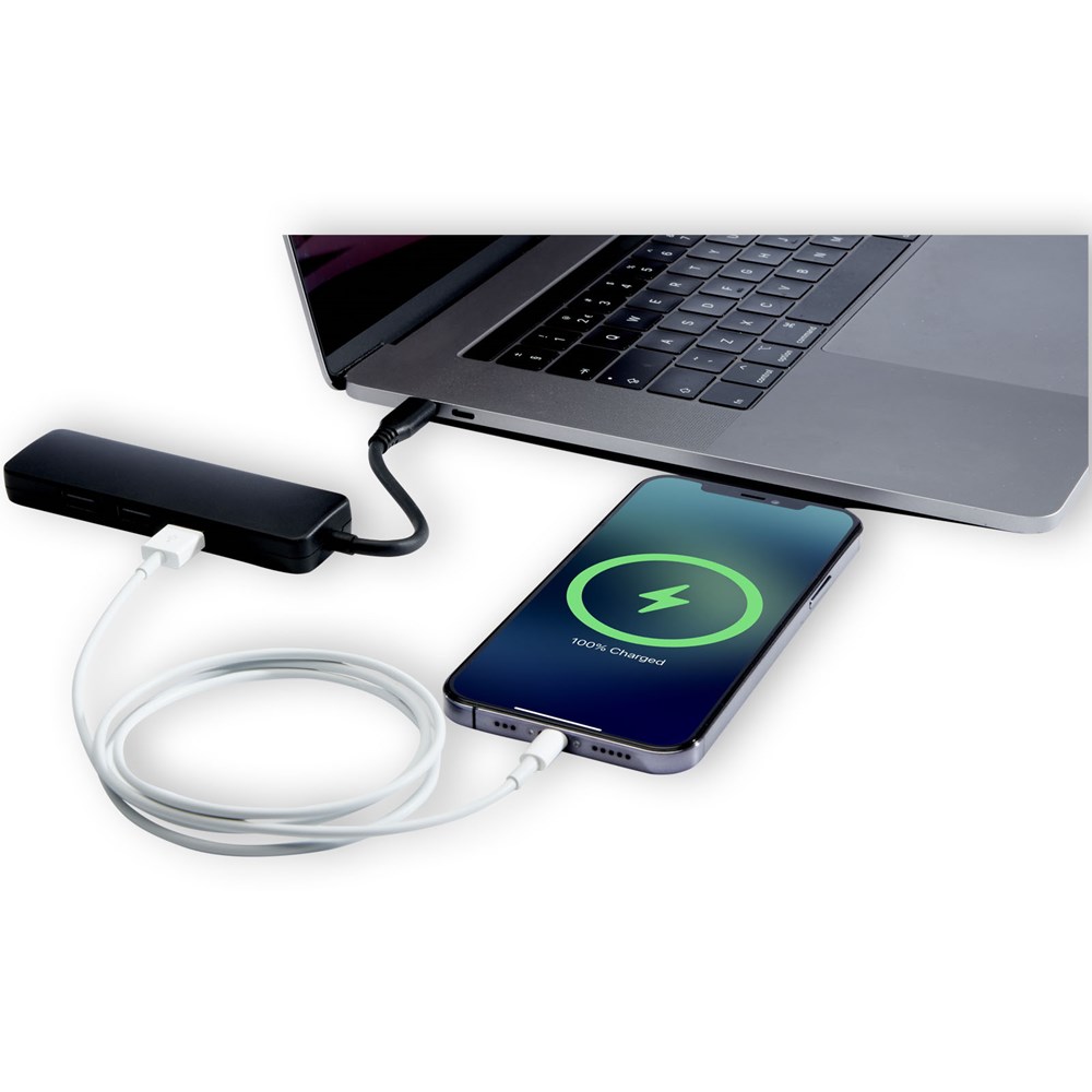 Loop Multimedia-Adapter aus recyceltem RCS Kunststoff USB 2.0-3.0 mit HDMI-Anschluss