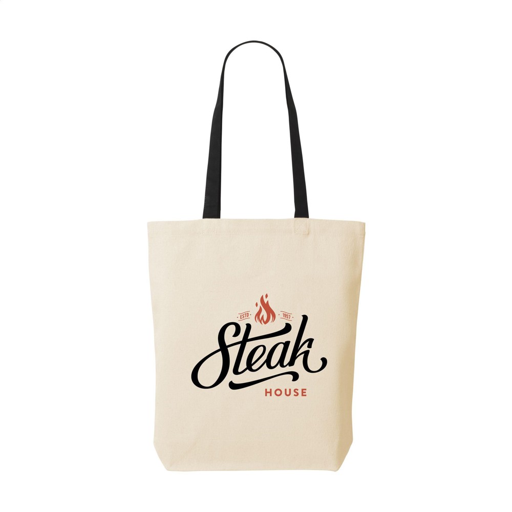 Canvas Shoppy Colour (220 g/m²) Tasche - schwarz (± PMS Black)