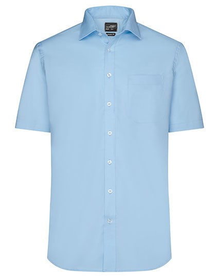 James&Nicholson - Men´s Shirt Shortsleeve Micro-Twill