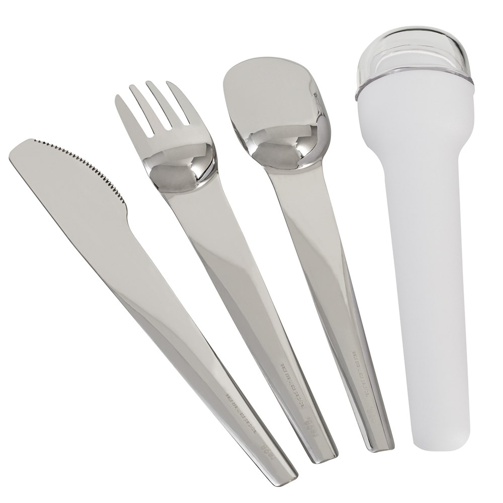 Besteckset RE98-CUTLA - weiß, silber / weiß