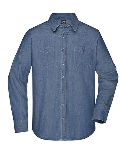 James&Nicholson - Men´s Denim Shirt