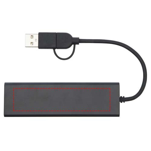 Rise USB 2.0 Hub aus recyceltem RCS Aluminium