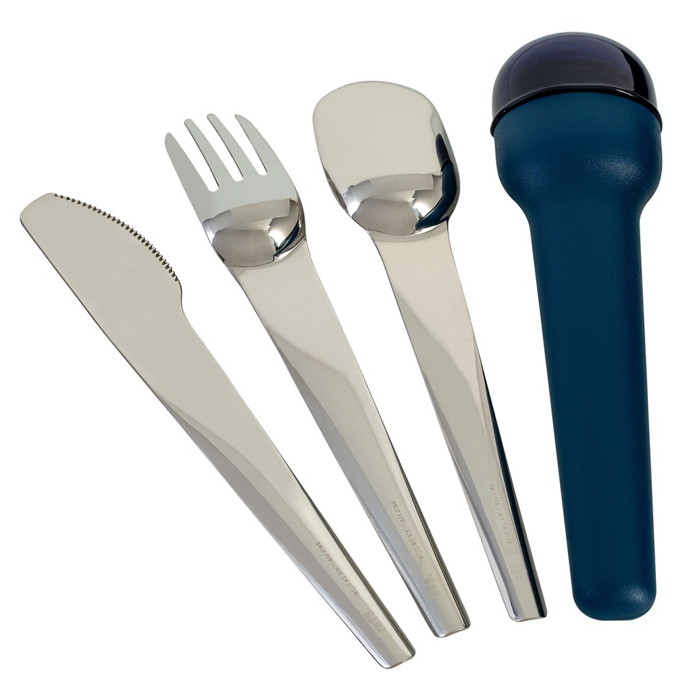 Besteckset RE98-CUTLA - dunkelblau, silber / dunkelblau