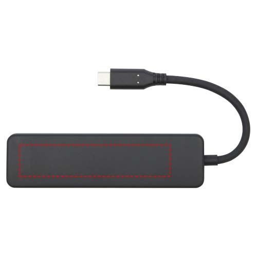 Loop Multimedia-Adapter aus recyceltem RCS Kunststoff USB 2.0-3.0 mit HDMI-Anschluss