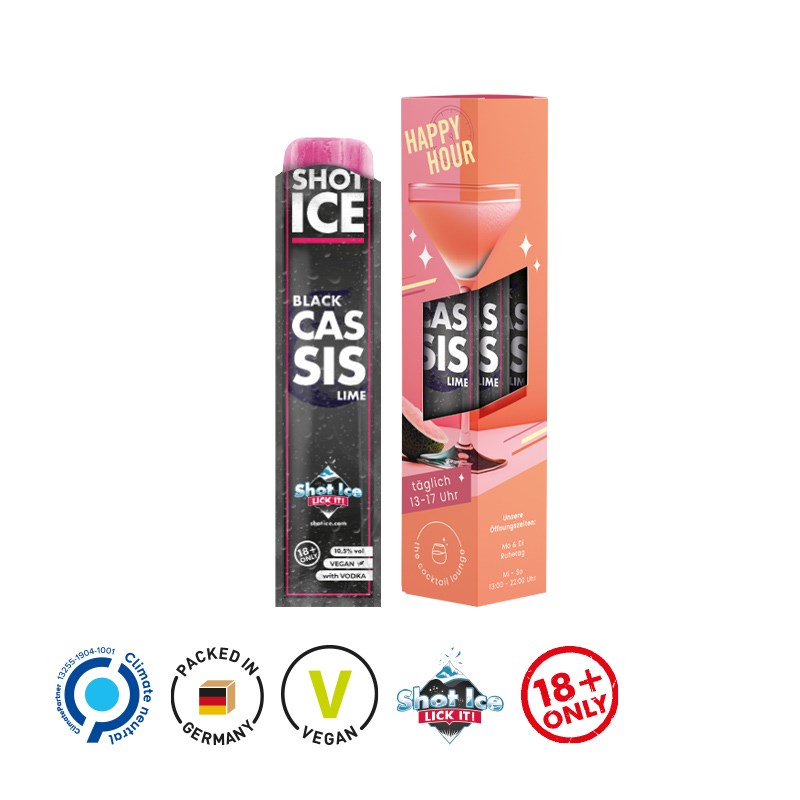 Big Box Shot Ice 3er, Black Cassis Lime mit Wodka, Alkohol 10,5% vol