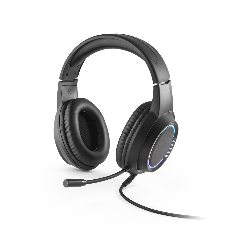 Thorne Headset RGB. Gaming-Kopfhörer mit 2 m Kabel, Mikrofon und RGB-LED-Leuchten aus ABS