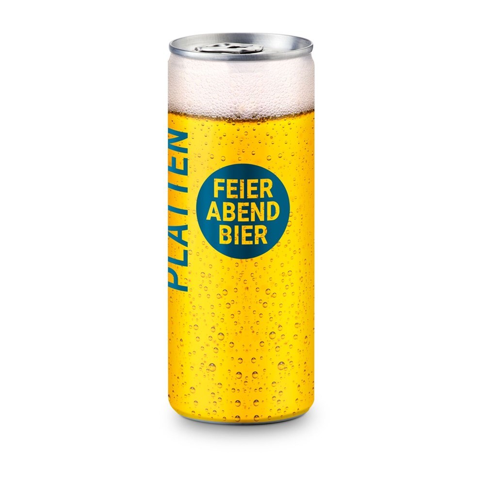 Helles Bier in der Slimline Dose, feinherb und leicht malzig - Fullbody-Etikett Soft-Touch, 250 ml