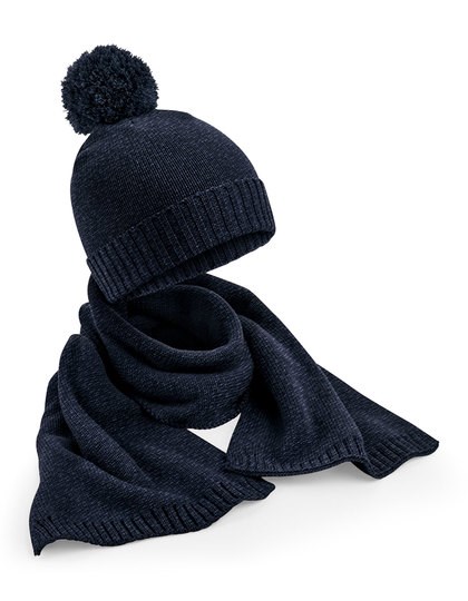 Beechfield - Knitted Scarf and Beanie Gift Set