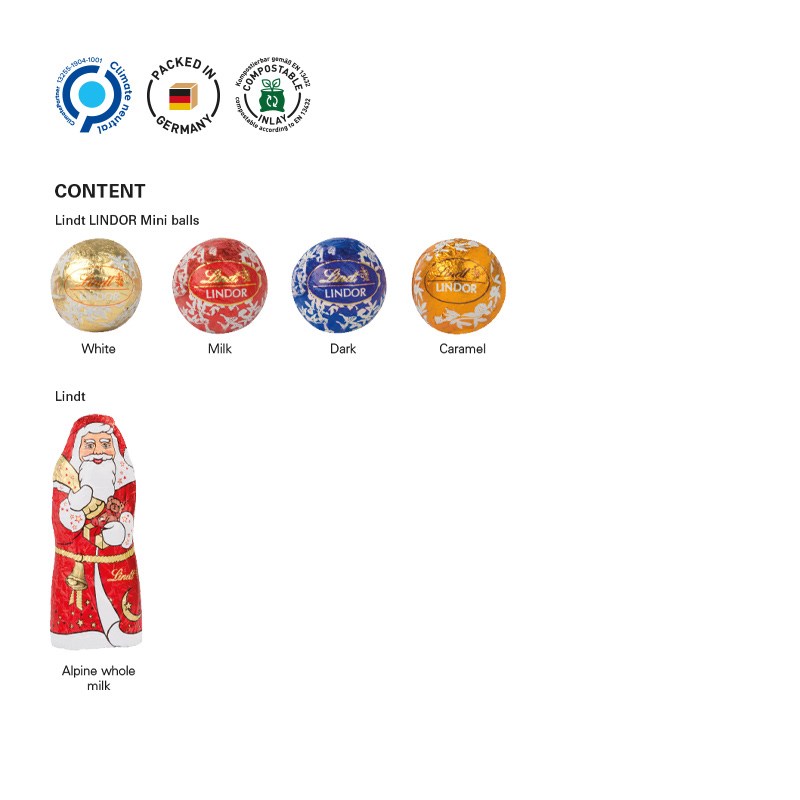 Adventskalender rund, Lindt Mischung