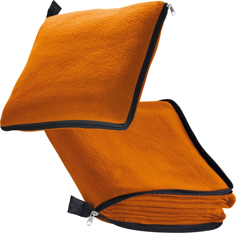 2in1 XL-Fleece-Decke/Kissen Radcliff - orange